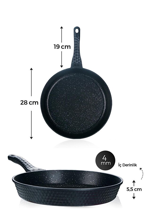 Elmas Serisi 3 lü Tava Seti - 4