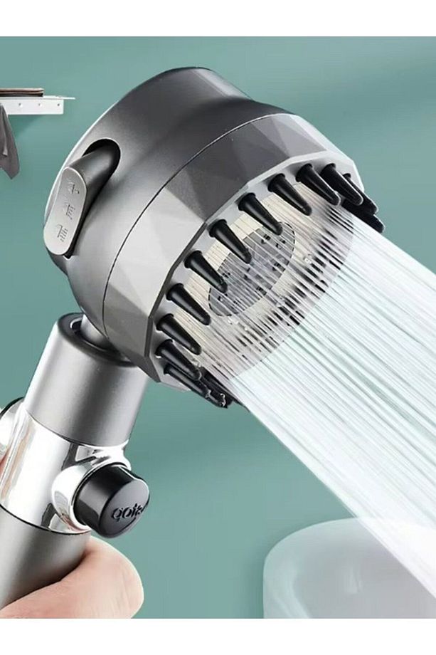 Duş Başlığı 3 Farklı Mod Masajlı Başlık Silikon Hortum ve Tutacak Set Şeklinde - 3