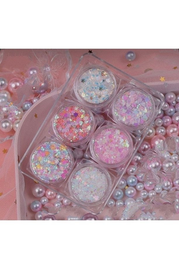 Simli Jel Far Glitter Far 6li Set Parlak Glitter - 1