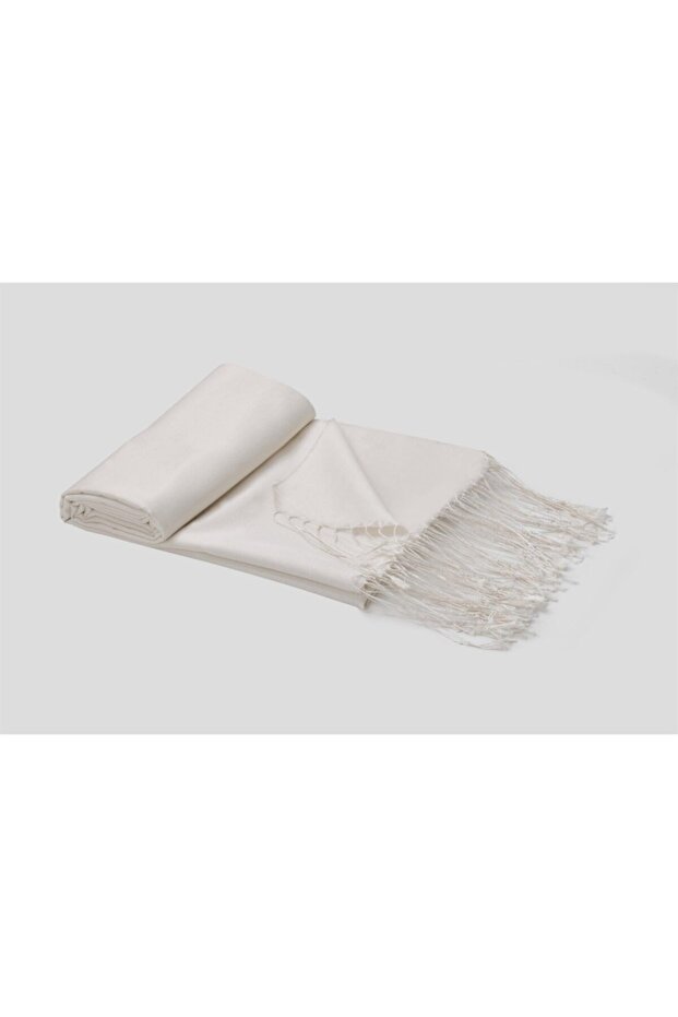 Şal 100% mătase - alb - 1