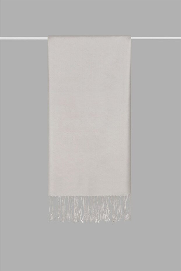 Şal 100% mătase - alb - 3