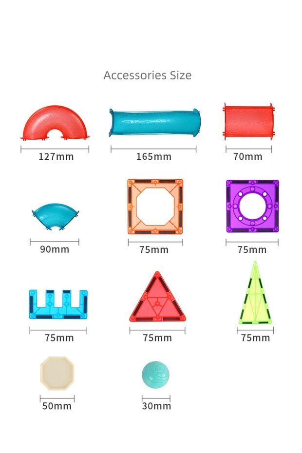 مجموعة ألعاب Magblock المغناطيسية والأسطوانات المكونة من 108 قطعة - مجموعة ألعاب تعليمية وذكية - 6