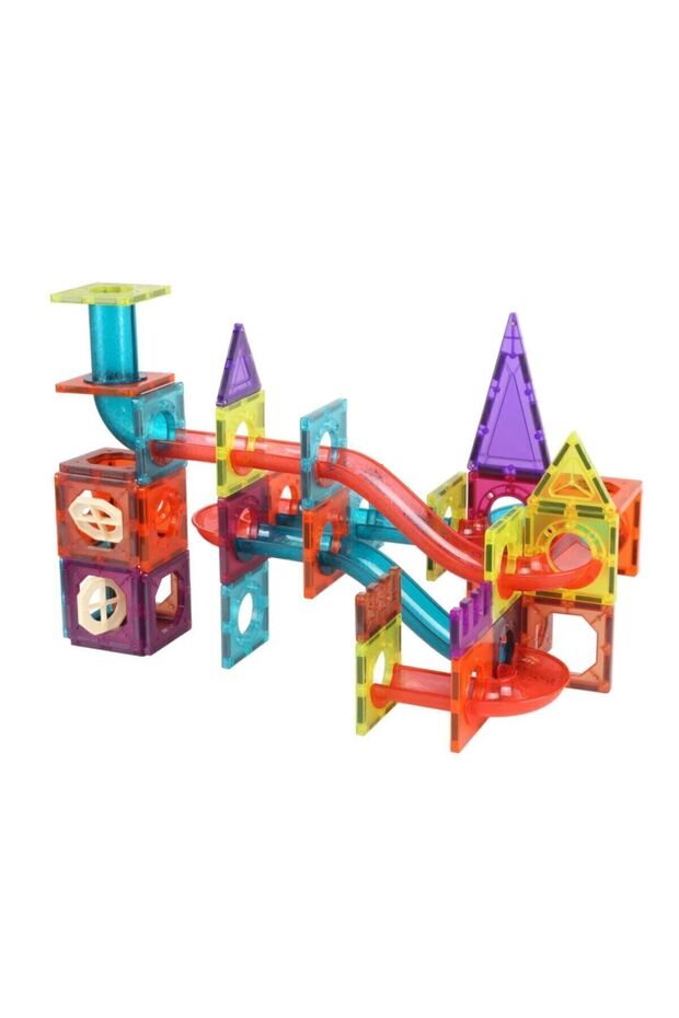 مجموعة ألعاب Magblock المغناطيسية والأسطوانات المكونة من 108 قطعة - مجموعة ألعاب تعليمية وذكية - 1