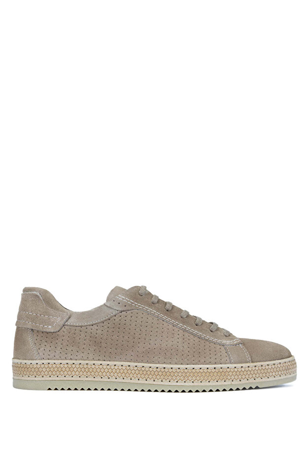 Men's Genuine Leather Beige Casual Shoes
