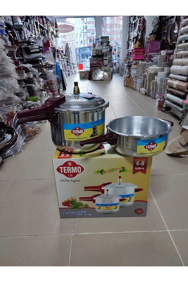 Alüminyum Düdüklü Tencere 8 Lt Ve 4 Lt Tencere Tek Kapak Iki Tencereyede Uyumludur - 7