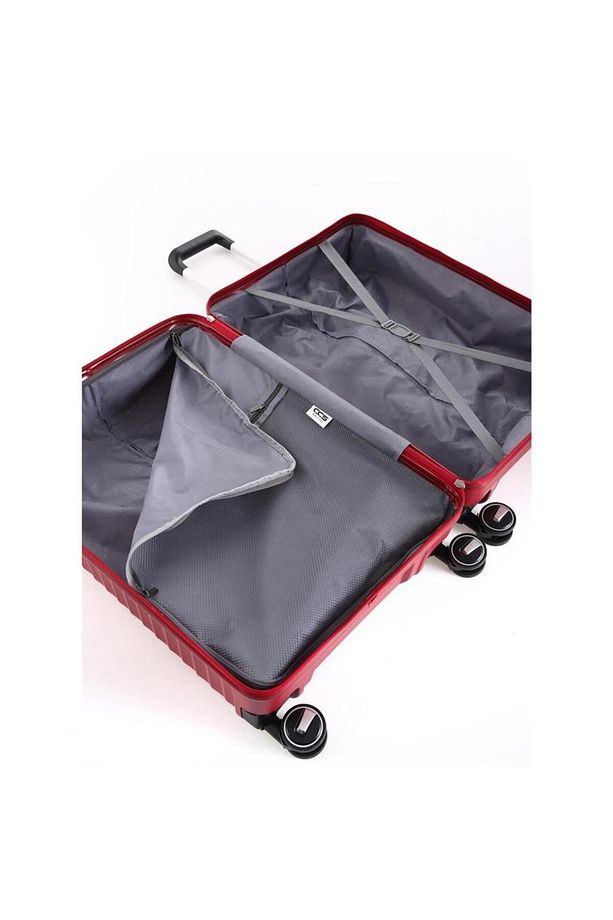 Ççs 5235 Polipropilen Küçük Boy Valiz Bordo - 3