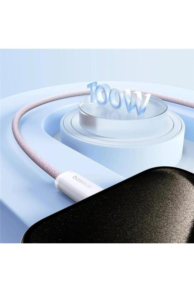 Süper Dayanıklı 1 m 100W Type C To Type C Şarj Kablosu, E-Marker Çipli Akım Isı Korumalı - 3