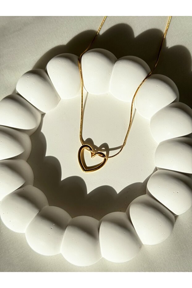 Steel Hollow Heart Pendant