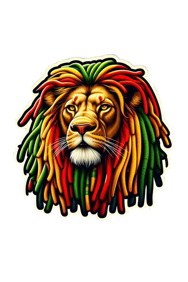 Bob Marley Aslan Lion Sticker Car, Motorcycle, Helmet, Laptop, Glass Sticker 14X14 cm