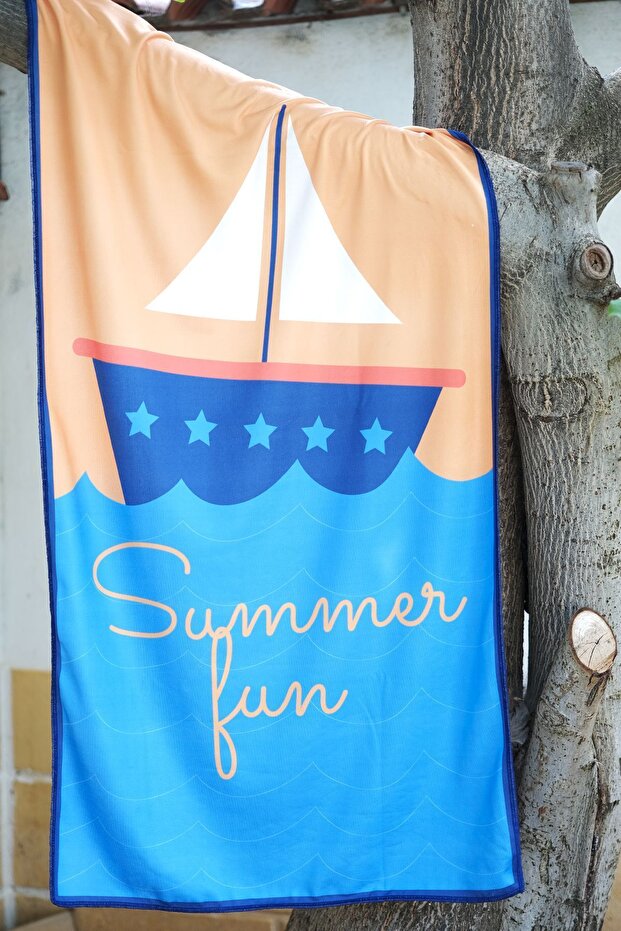 65X130 Fiberrope Children's Beach Towel - Digital Printed