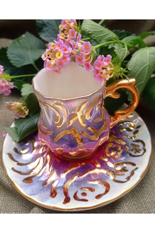 Dalgam Porcelain Hand Painted 2-Piece Cup Set