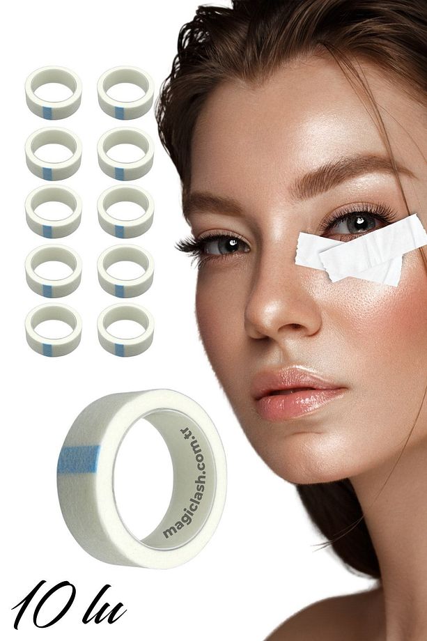 10 Rulo Ipek Kirpik Kirpik Lifting Bantı Medikal Göz Altı Koruyucu Kağıt Bandı - 1