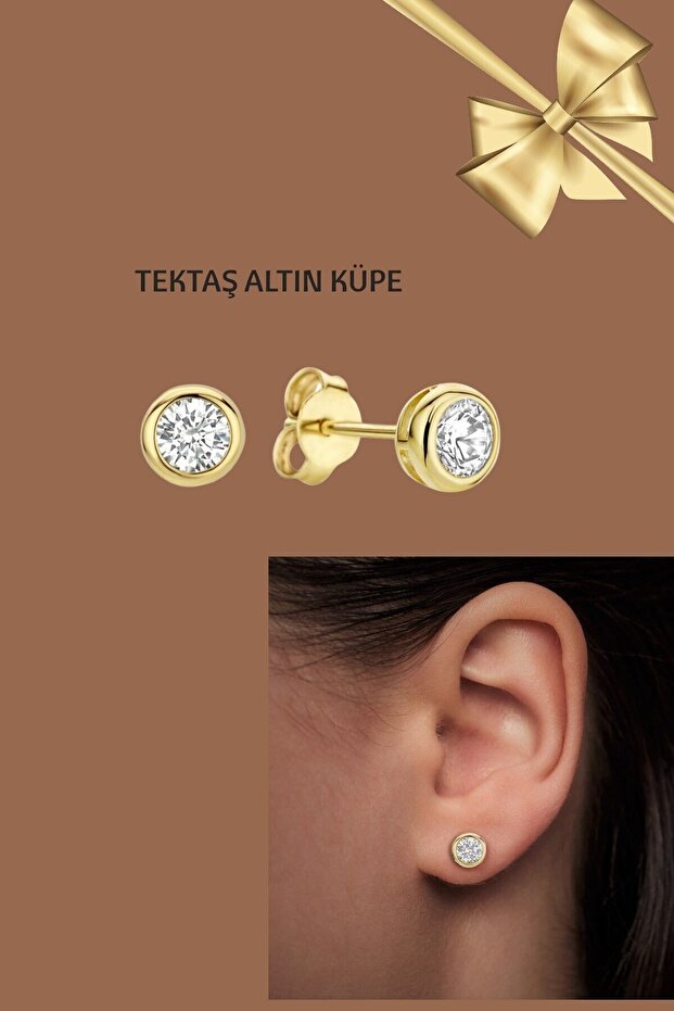 Tektaş Altın Küpe - 8