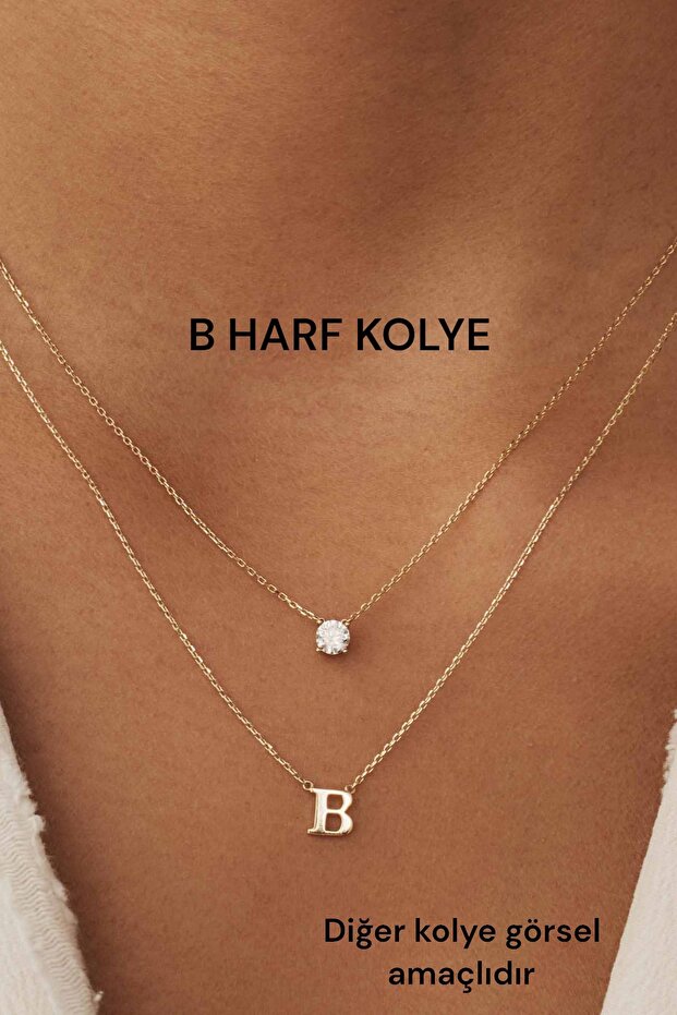B Harfli Altın Kolye - 1