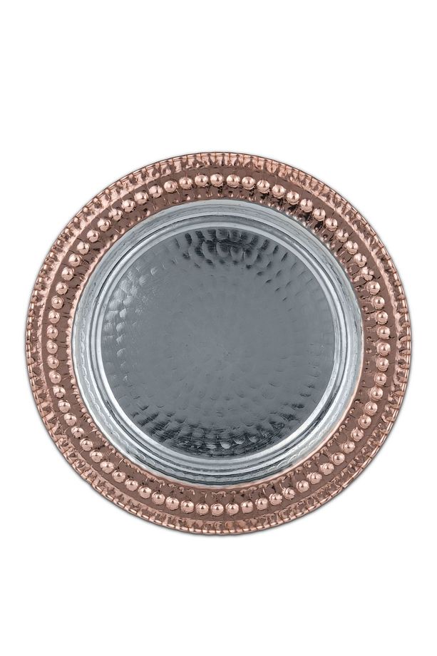 Bakır Servis Tabağı 23 cm - 4