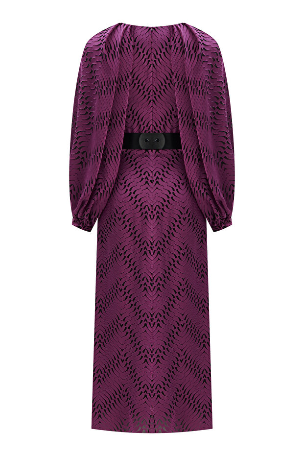 Derin V Yaka Elbise - 6