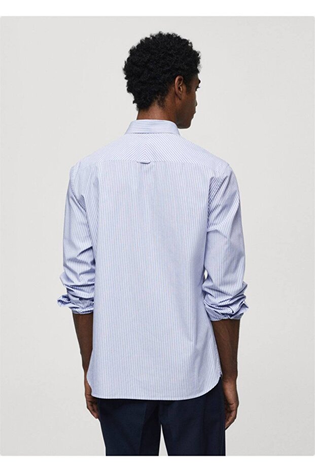 Regular Cut Gestreifte Baumwollhemden - 4