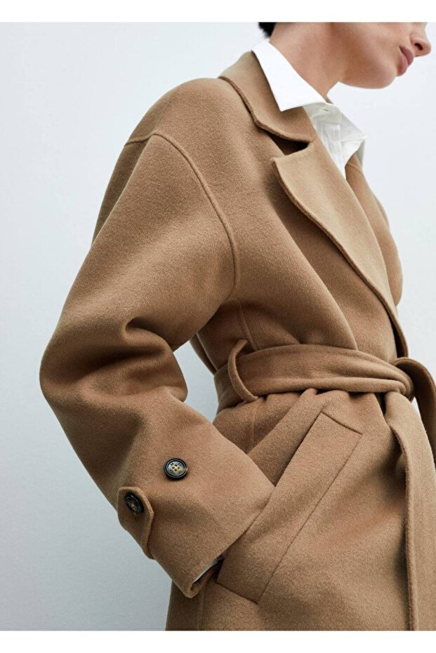 Belted wool coat - 6