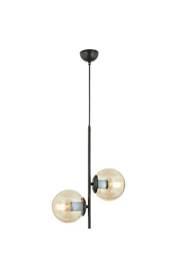 Maysa 2'li Siyah Sarkıt Avize (bal Camlı) - 1