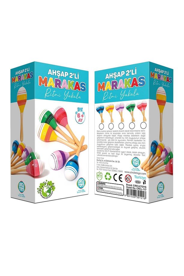 Ahşap 2'li Marakas Seti - Ritmi Yakala - 2