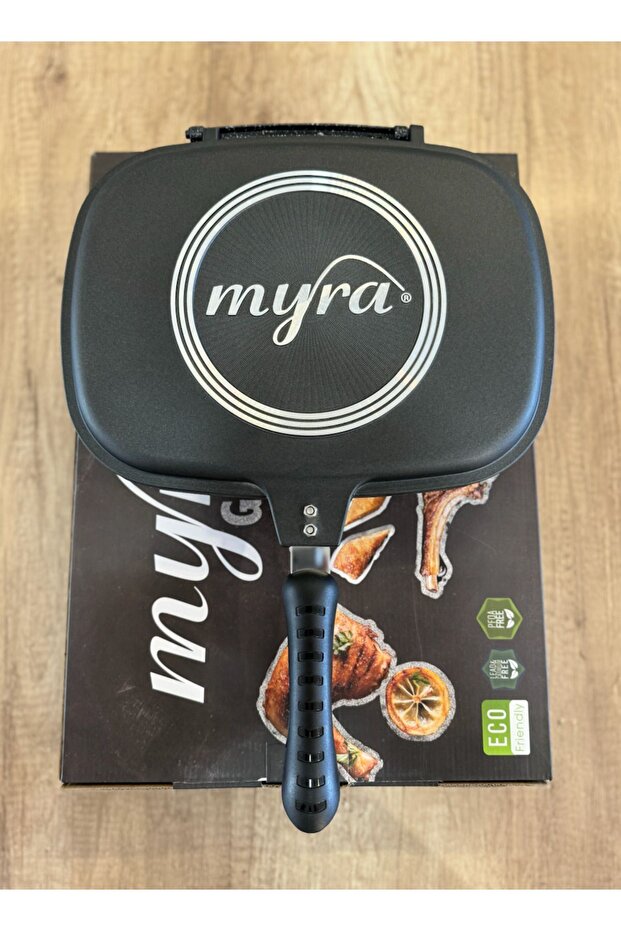 Myra Grill Pan 32 Cm Çift Taraflı Tava - 3