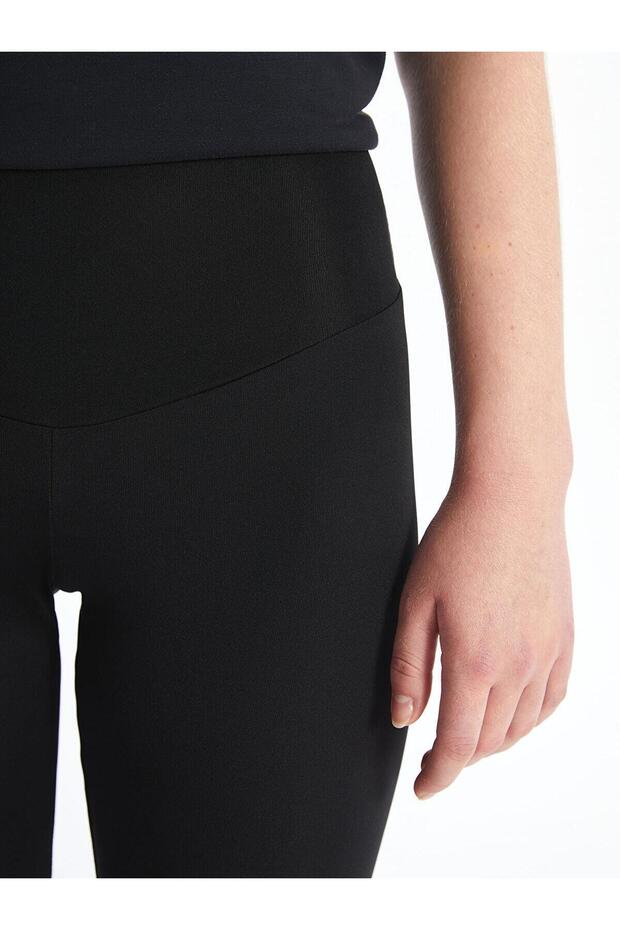 LCW Vision Kadın Beli Lastikli Düz Biker Şort Tayt - 3