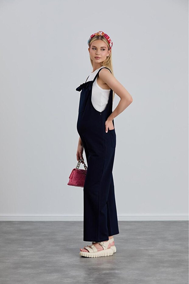 Penye Hamile Bahçıvan Tulum - 5