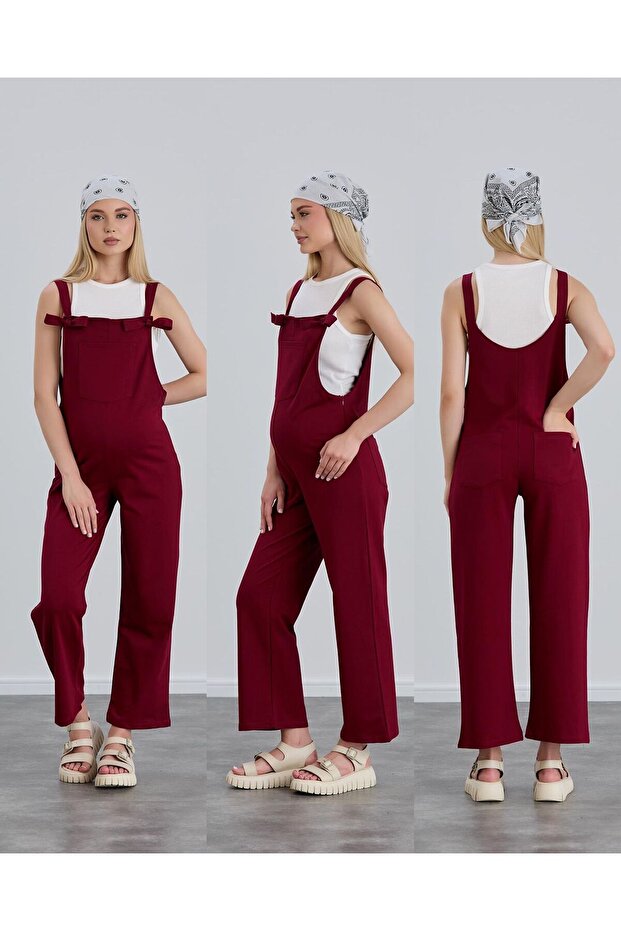 Penye Hamile Bahçıvan Tulum - 6