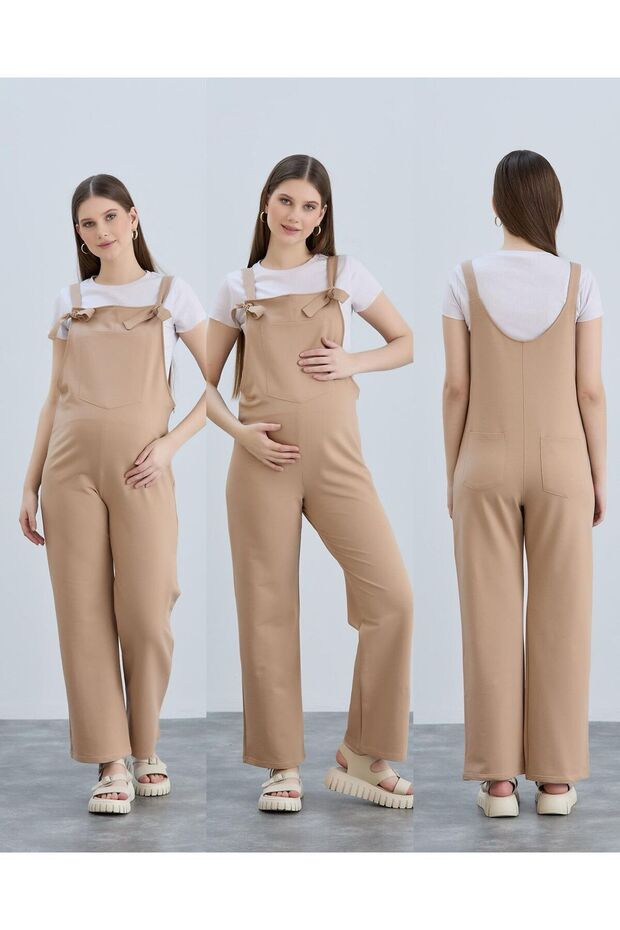 Penye Hamile Bahçıvan Tulum - 3