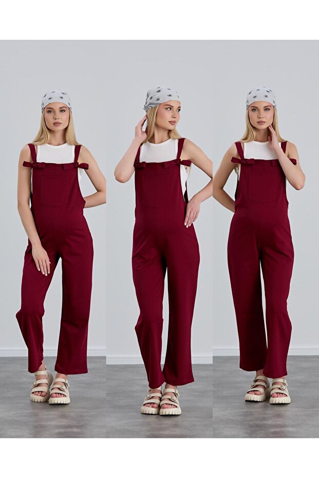 Penye Hamile Bahçıvan Tulum - 2