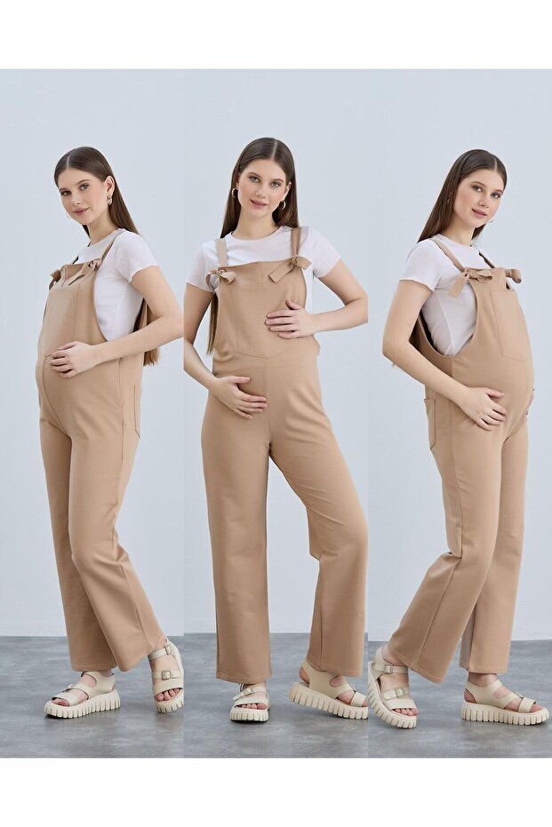 Penye Hamile Bahçıvan Tulum - 4