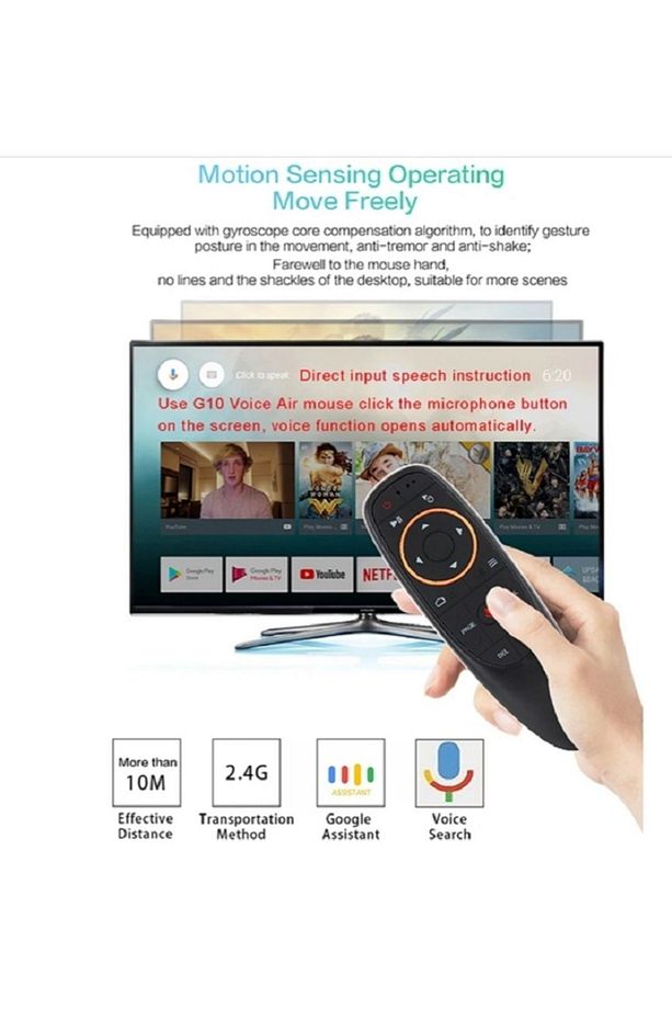 G10 Air Remote Mouse 2.4ghz Sesle Uzaktan Kumanda - 1