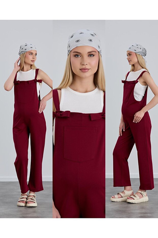 Penye Hamile Bahçıvan Tulum - 3