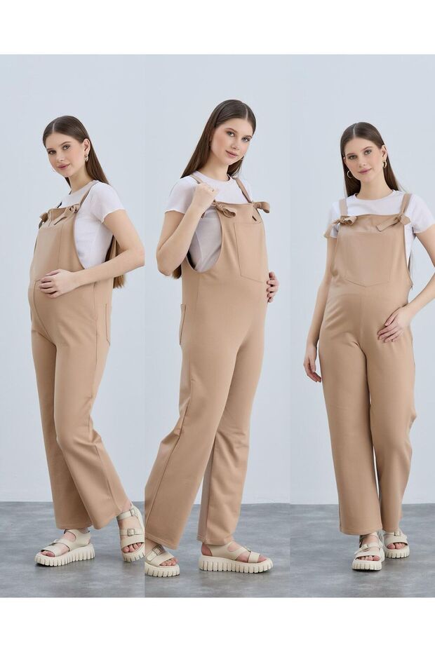 Penye Hamile Bahçıvan Tulum - 1