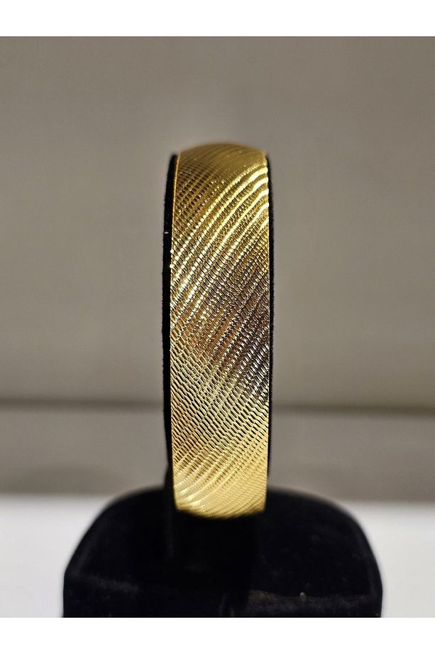 22 Ayar Altın Kaplama Sade Model Bilezik 1.5 Cm Eninde A Kalite - 1