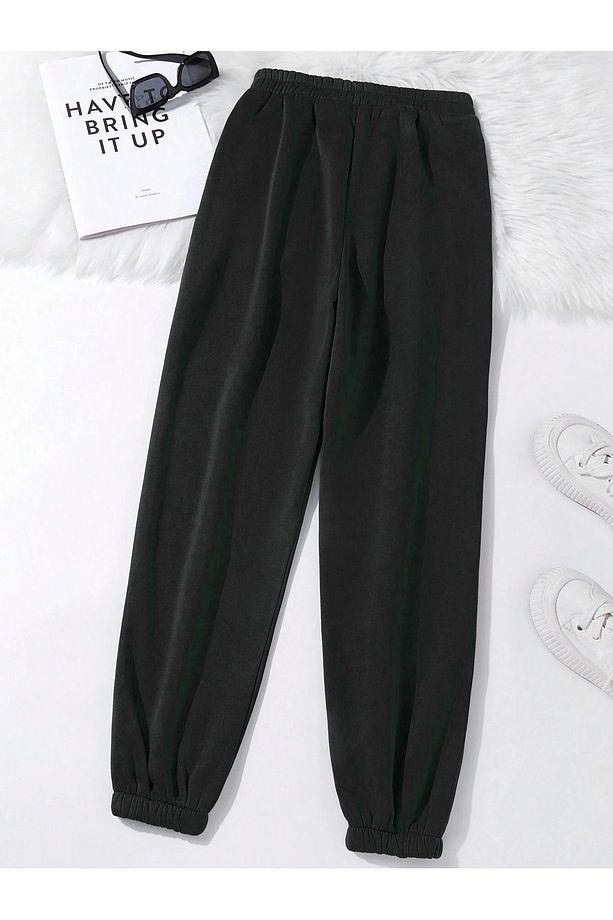 1998 Colarado Sunset Eşofman Altı Jogger - Siyah Baskılı Lastik Paça Yüksek Bel Yazlık - 2