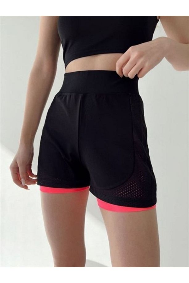 Mb- Fileli Spor Taytlı Şort - 1