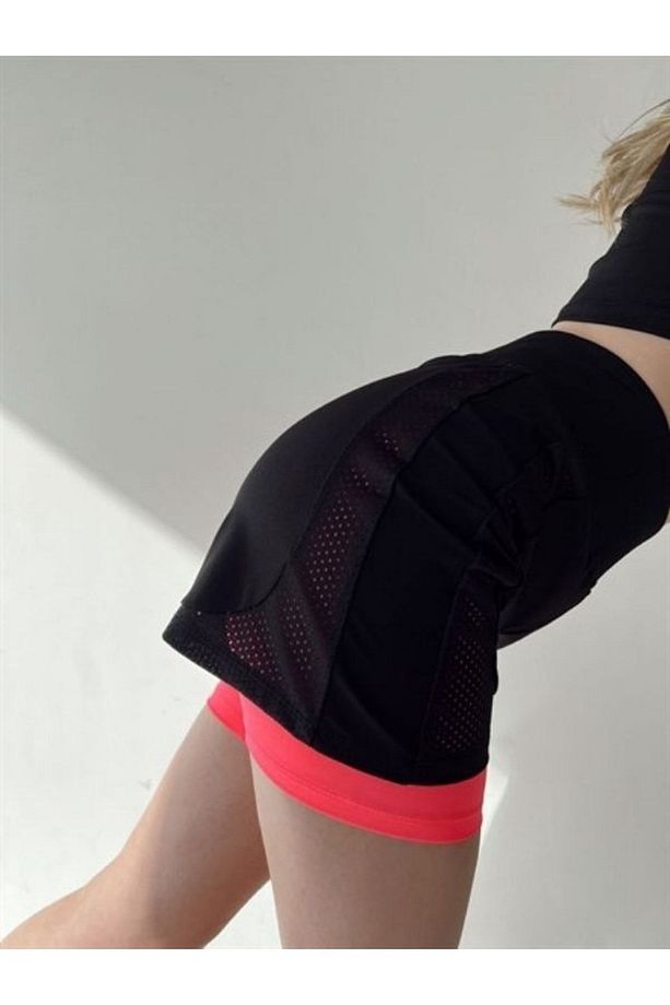 Mb- Fileli Spor Taytlı Şort - 2