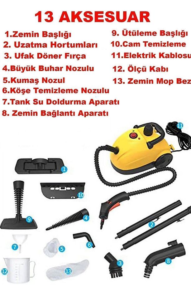 Daflong 13 Parça pratik Ev Tipi Buhar Makinesi - 4