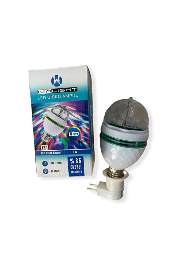 3w Led Disko Ampul E27 Renkli - 2