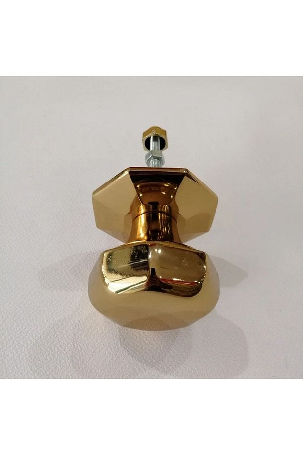 Kristal Sarı Kapı Topuzu - Çelik Kapı Tokmağı - 1
