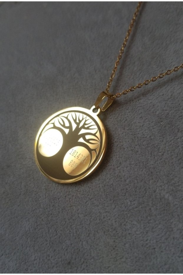 Tree of Life Special Design Number Sectional Steel Necklace