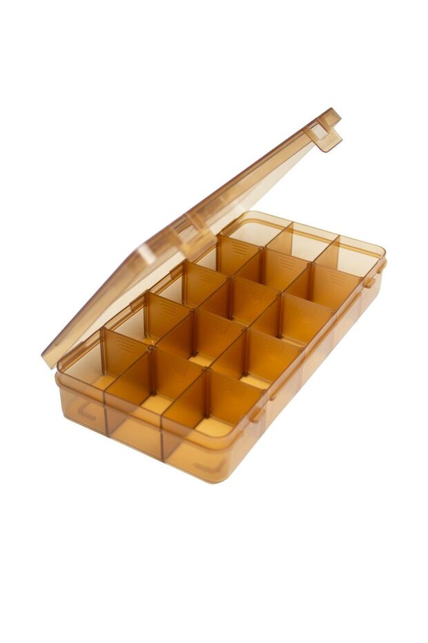 15 Compartments Necklace Ring Jewelry Sewing Box Organizer Adjustable Honey Foam Color Box