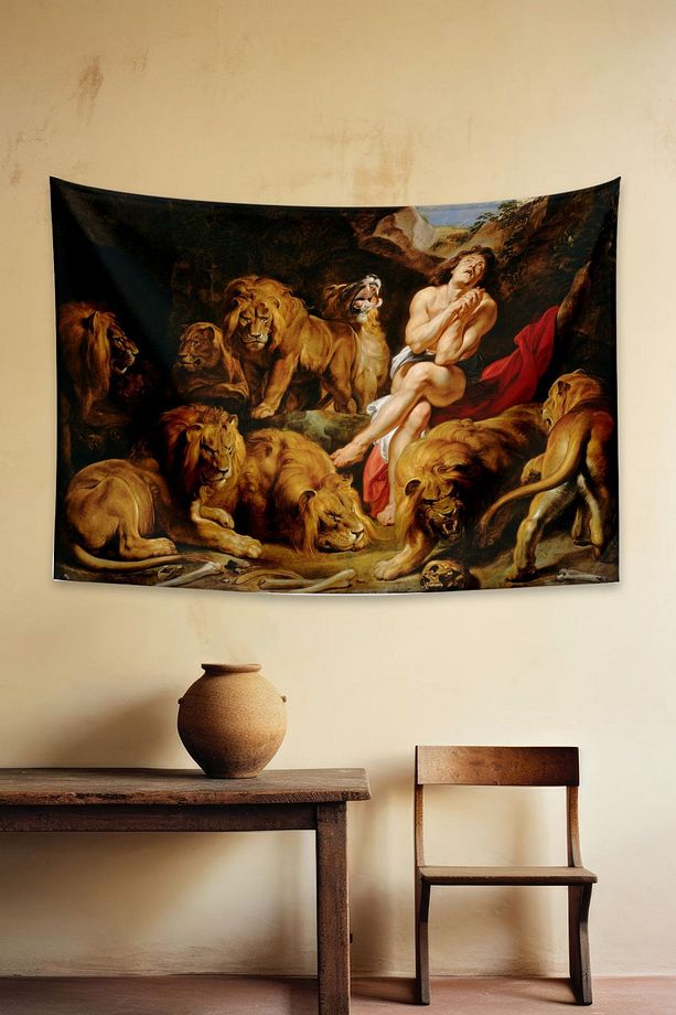 Rubens Daniel In The Lions' Den, Daniel Aslanların Ininde Duvar Örtüsü Halısı - 1