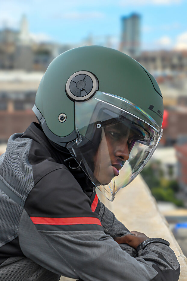 CLASSY MAT YEŞİL KASK - 5