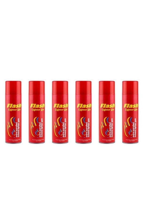 Flash Lighter Çakmak Gazı 270 ml 6 Adet Parlı 8699621150502 - 1