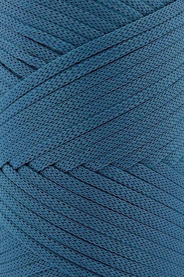 Premium Polyester Ribbon İp 200 gr Polyester Ribbon Makrome İpi Petrol Mavisi - 2