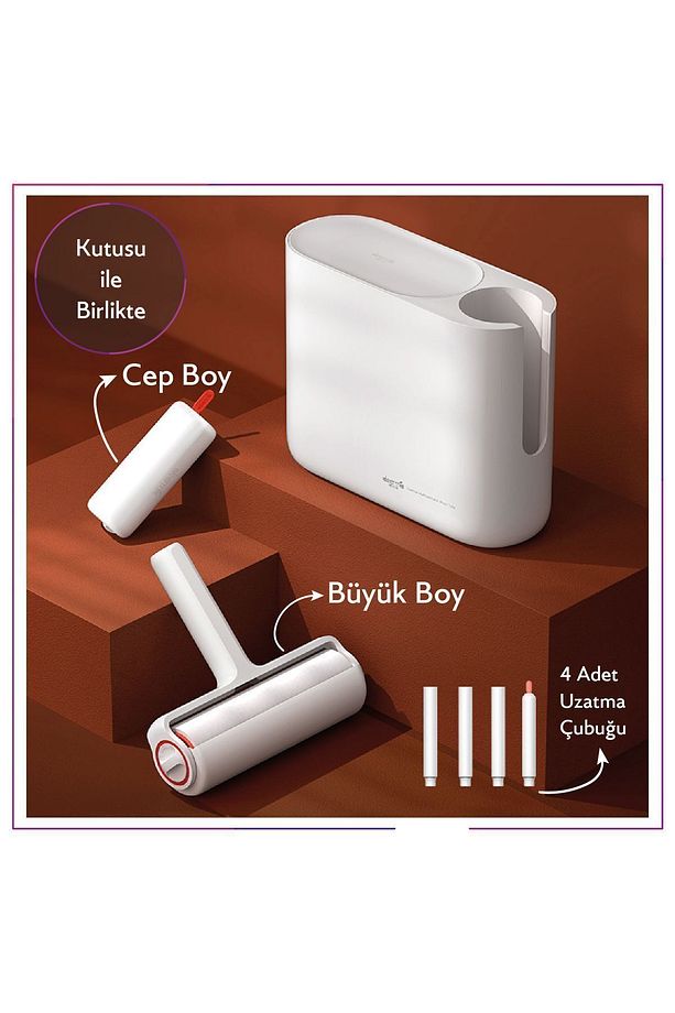 ZM-100 Çok Fonksiyonlu Yapışkanlı Tüy Toplayıcı Rulo – Uzatmalı Giysi ve Yüzey Temizleyici Set - 5