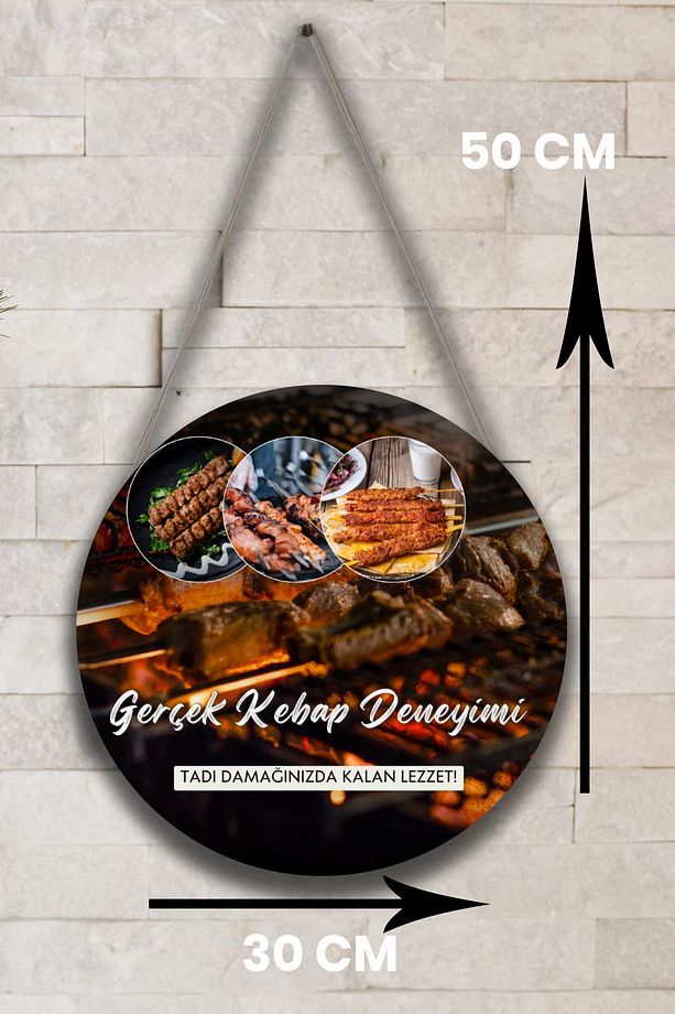 Kebap Salonu Için Duvar, Kapı, Tek Taraflı Askılı Pano Karşılama Tabelası, Restoran Süs Tablo - 4