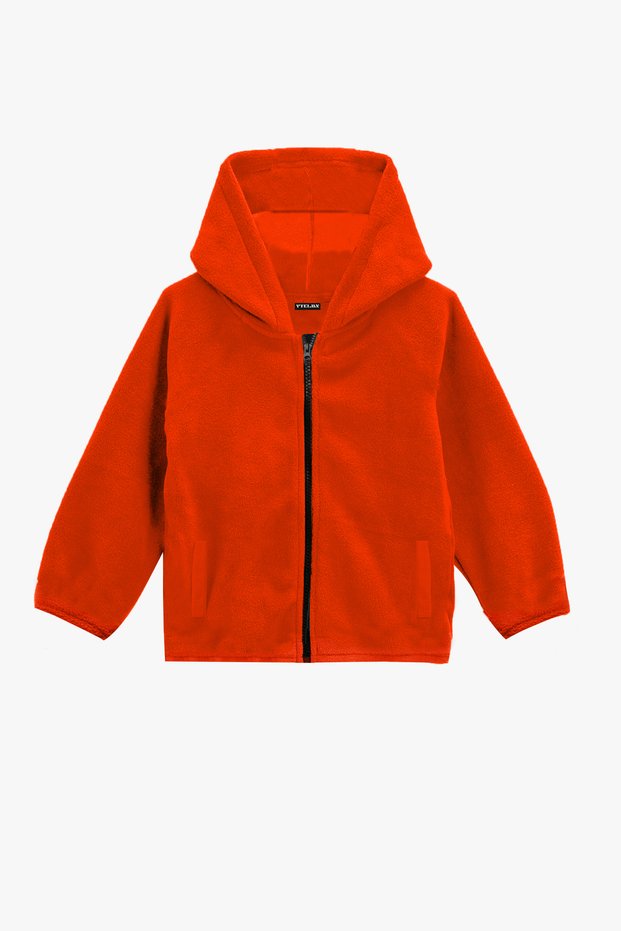 Orange Hooded Fleece JacKet for Boys and Girls